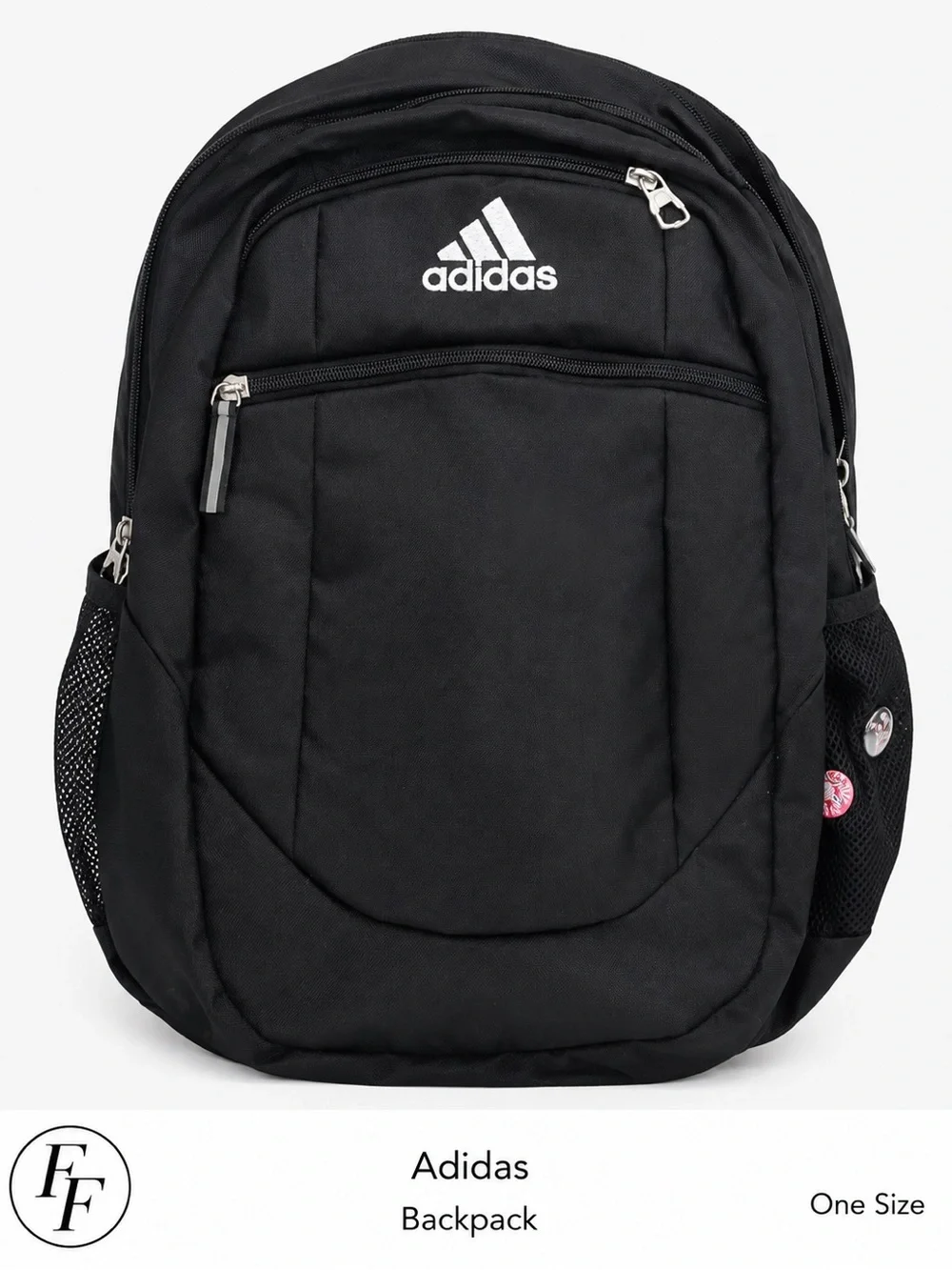 Adidas Black Backpack Book Bag School Gym Travel One Size